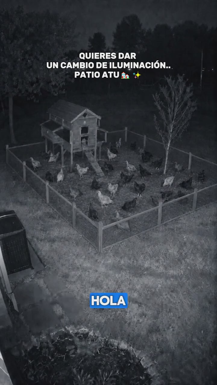 Cliente muestra la luz solar SolarGuard iluminando su patio de noche